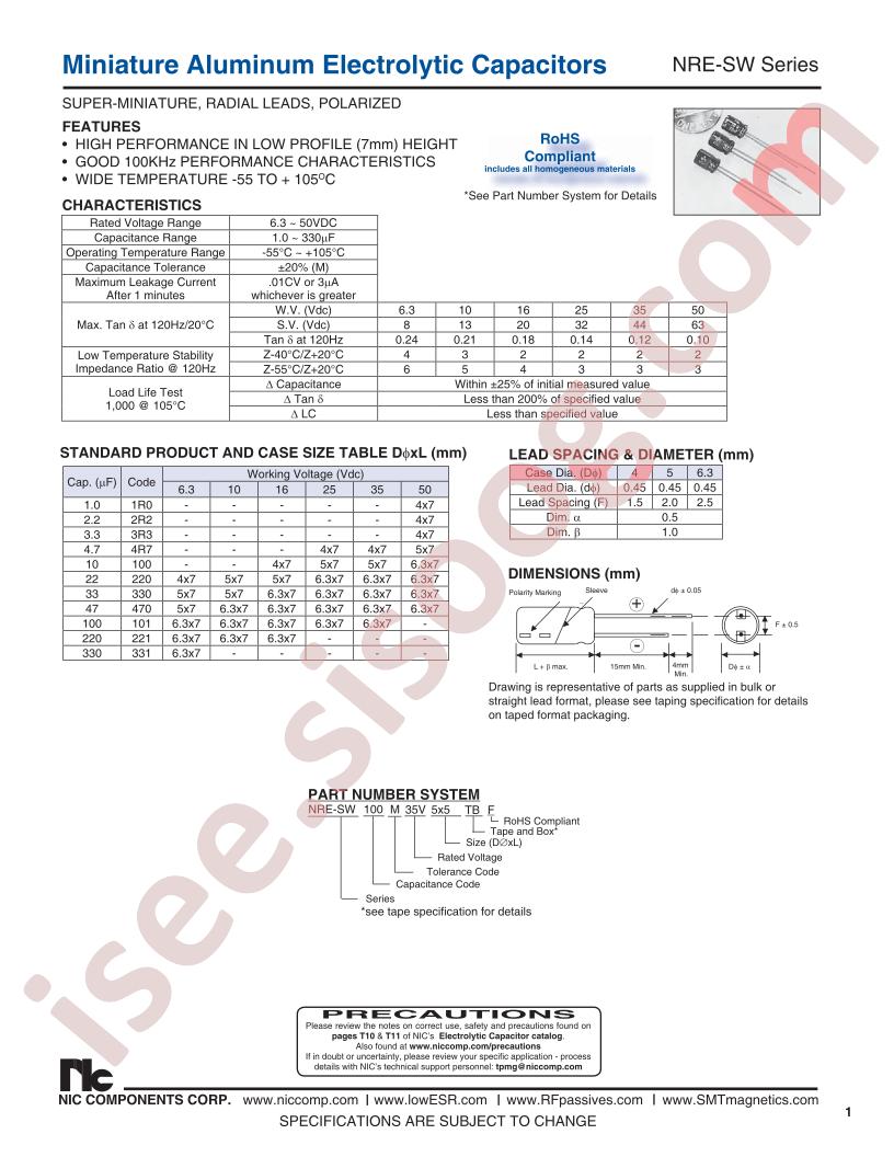 NRE-SW100M35V5x7F