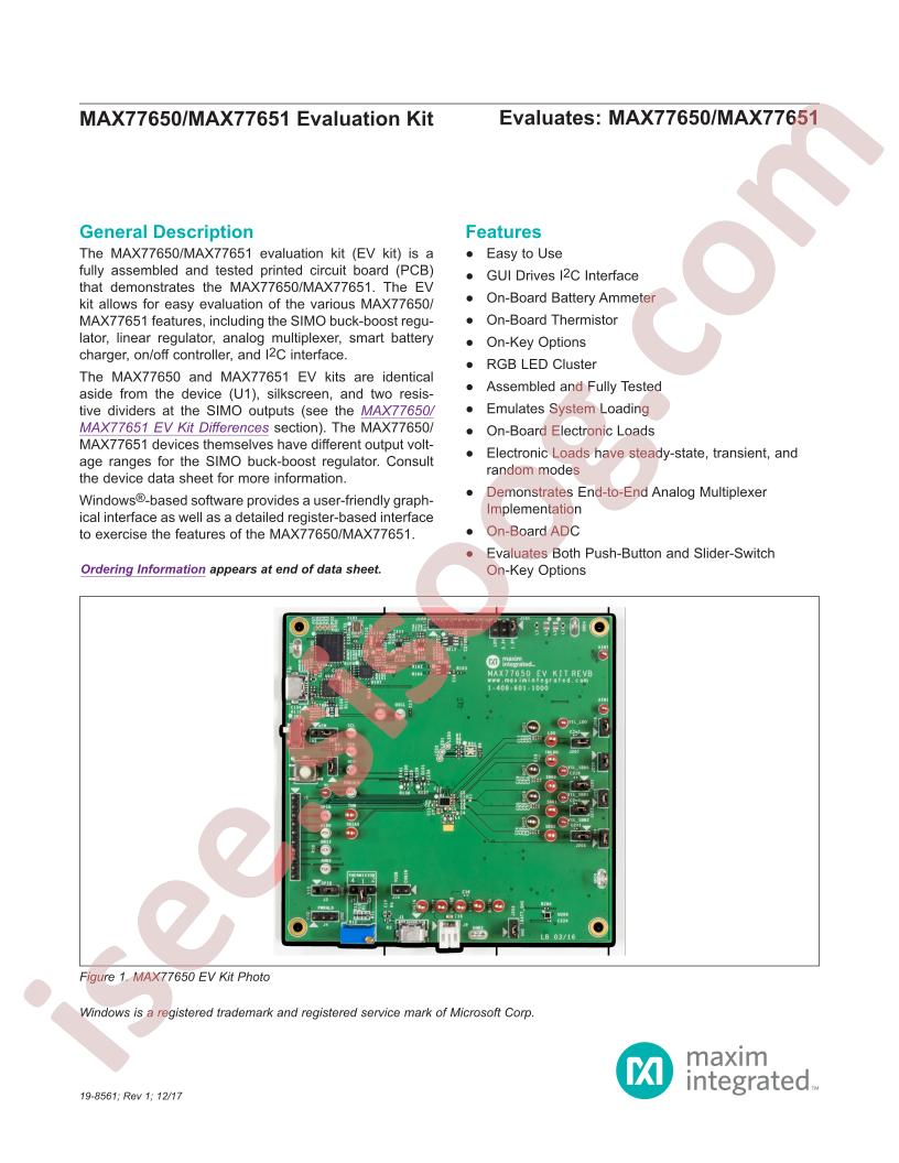MAX77650EVKIT