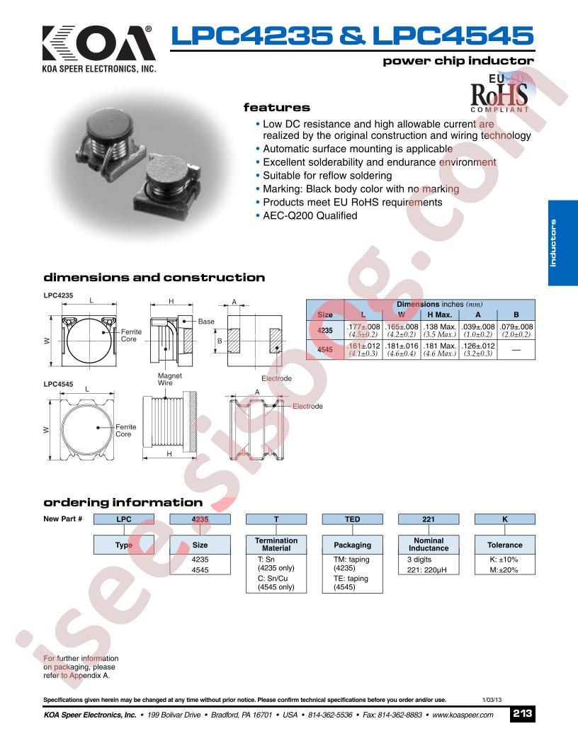 LPC4545CTE221K