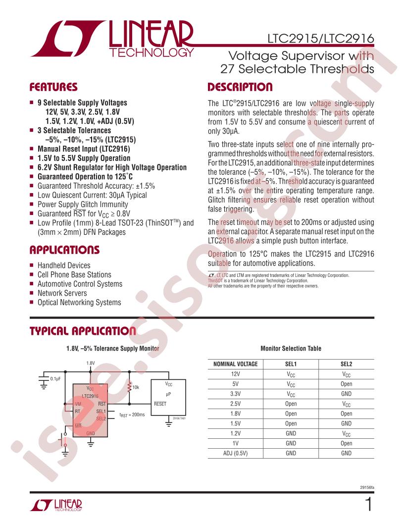 LTC2915HTS8-1-PBF