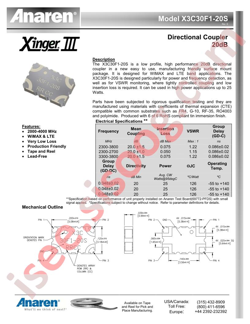 X3C30F1-20S