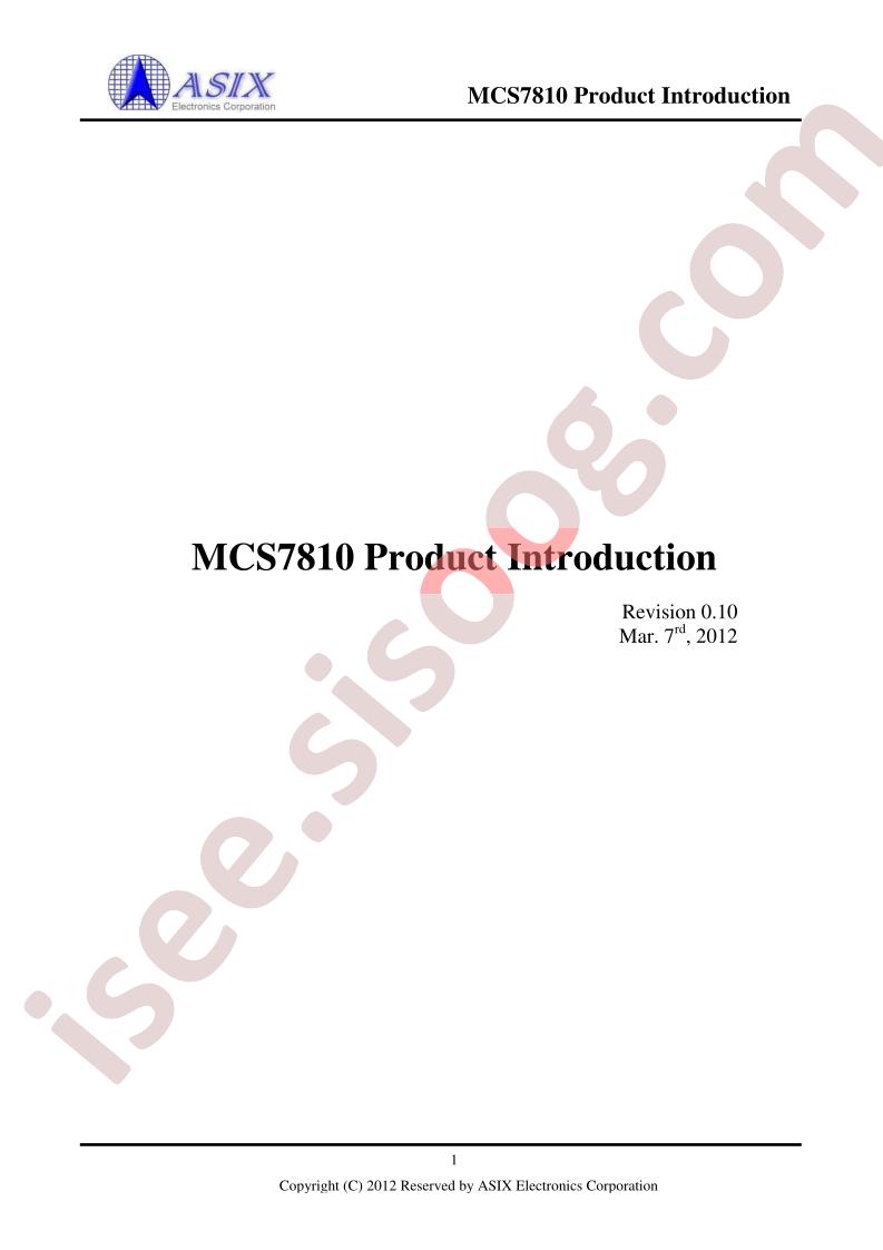 MCS7810