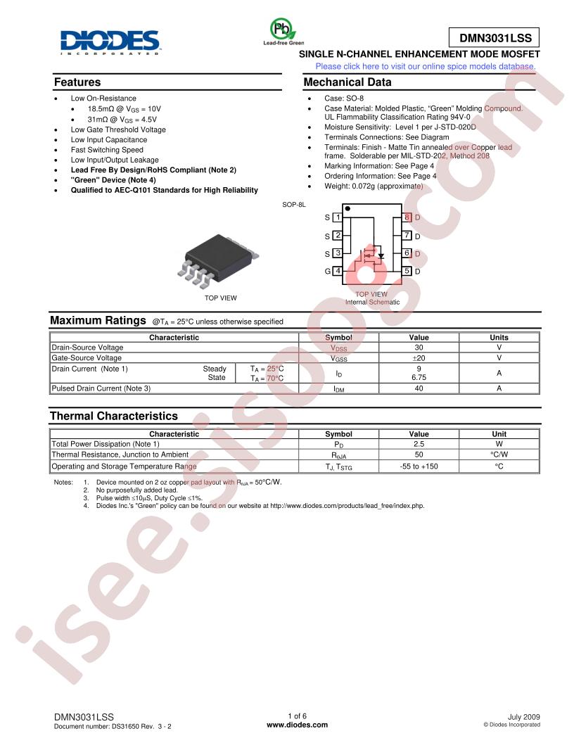 DMN3031LSS-13