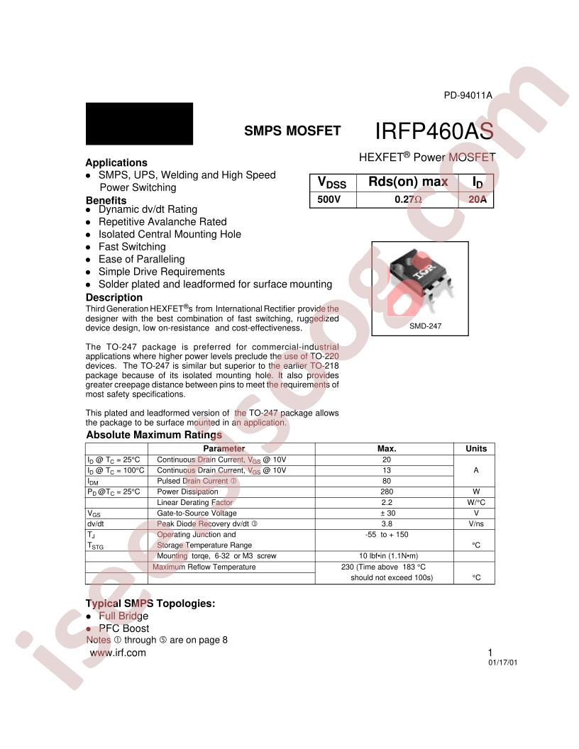 IRFP460AS