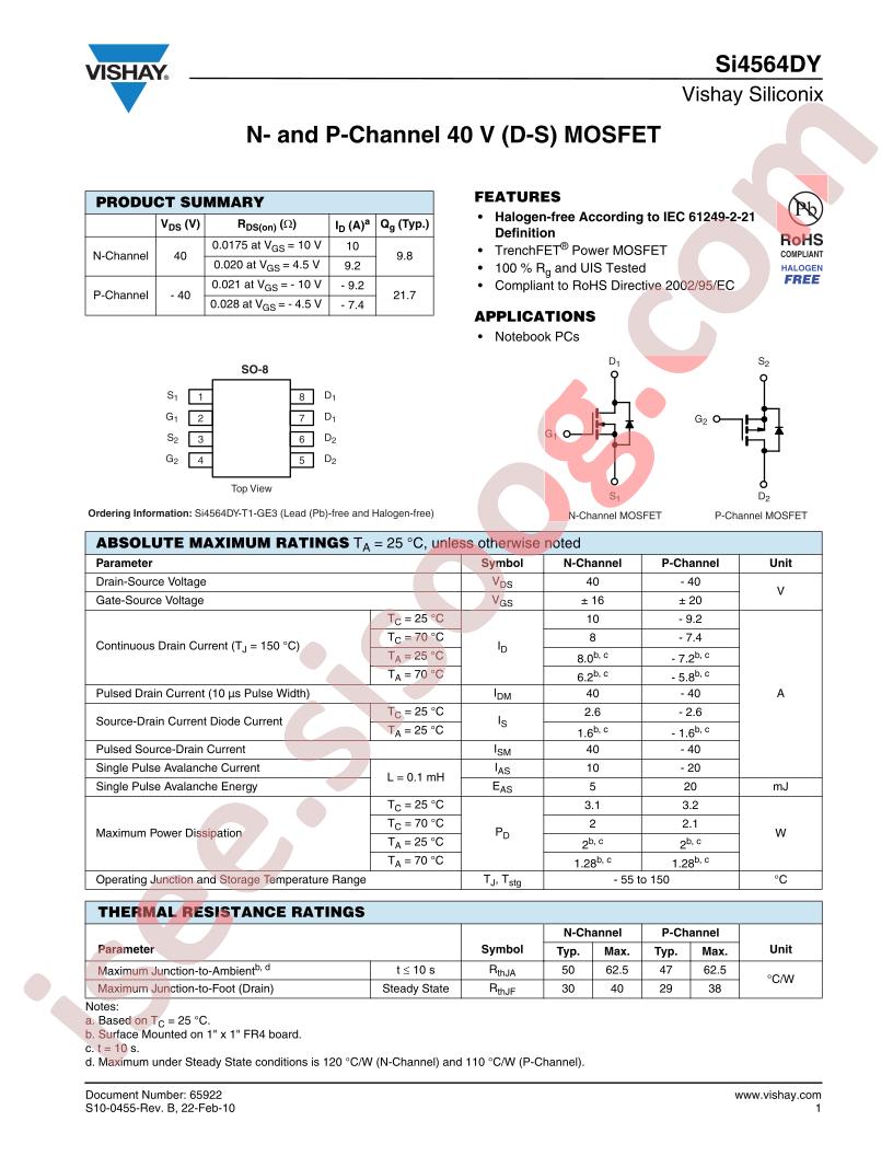 SI4564DY