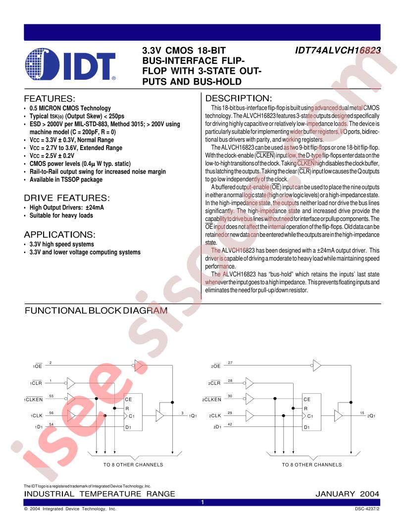 IDT43ALVCH16823PA