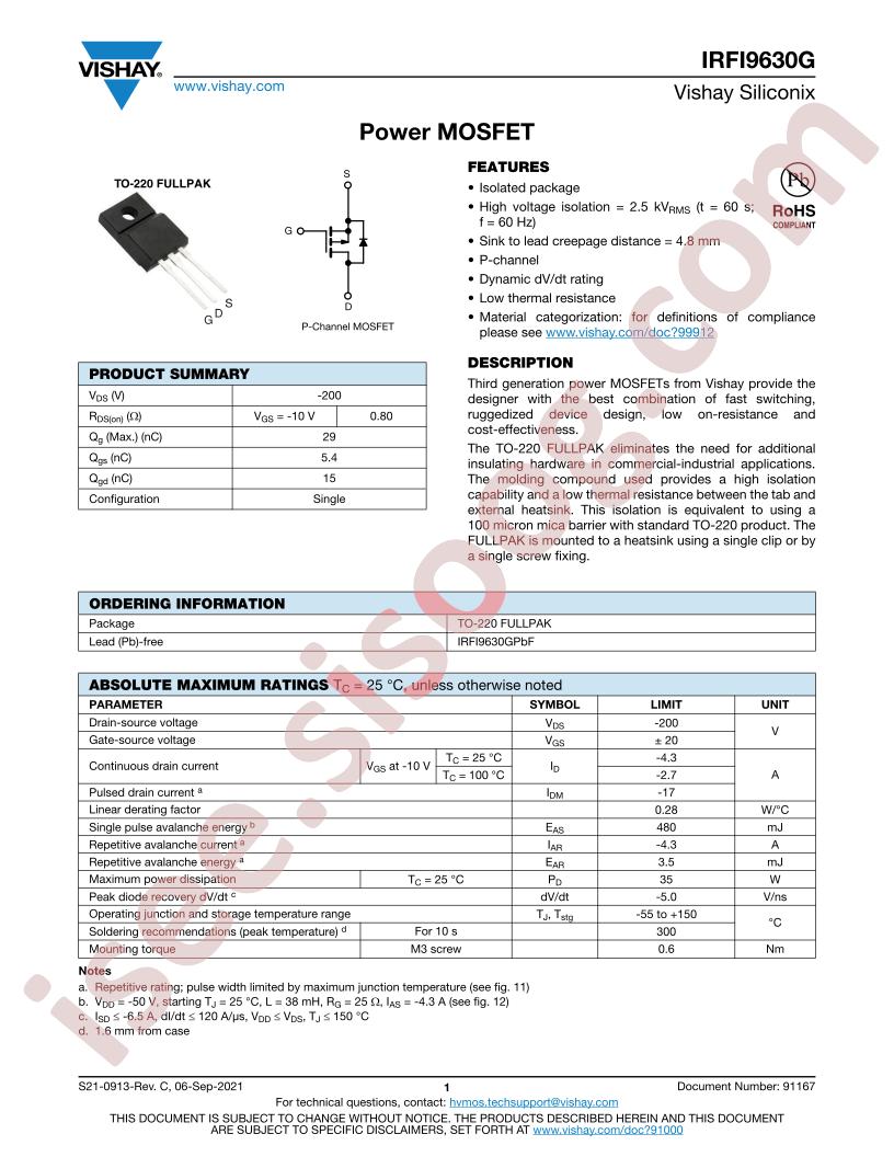 IRFI9630G
