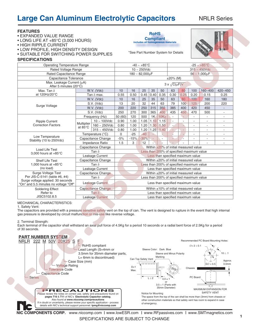 NRLR333M16V35X30SF
