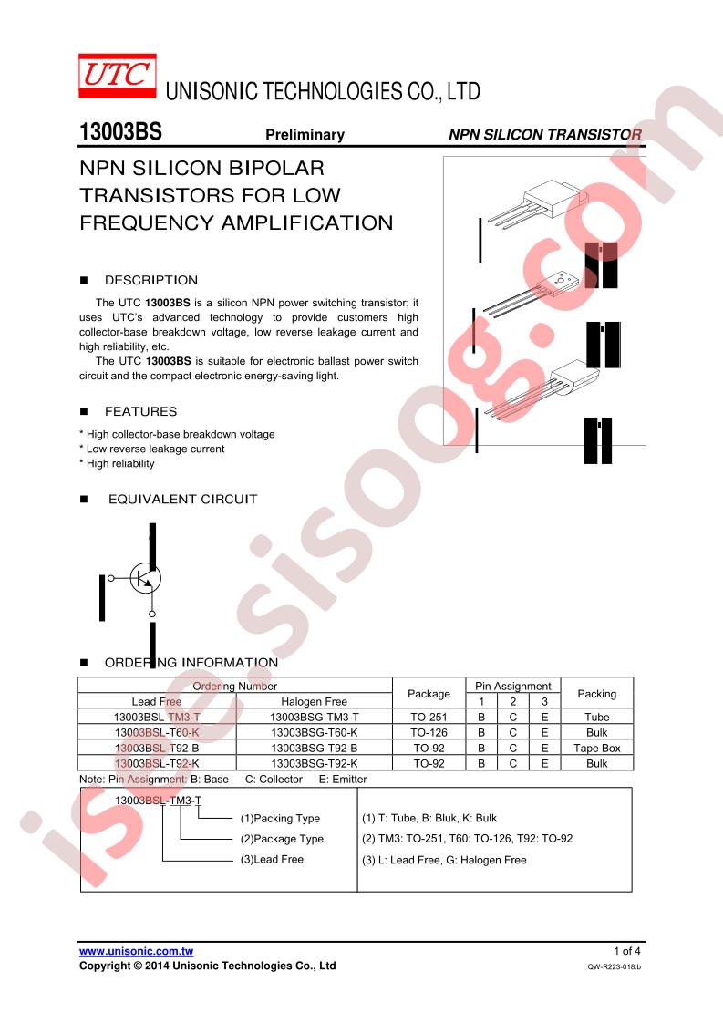 13003BSL-T92-B