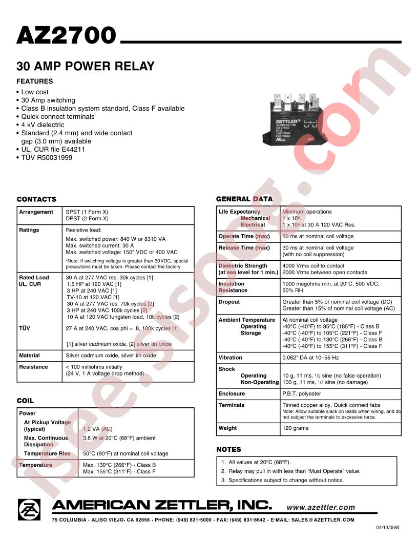 AZ2700-1A-100D