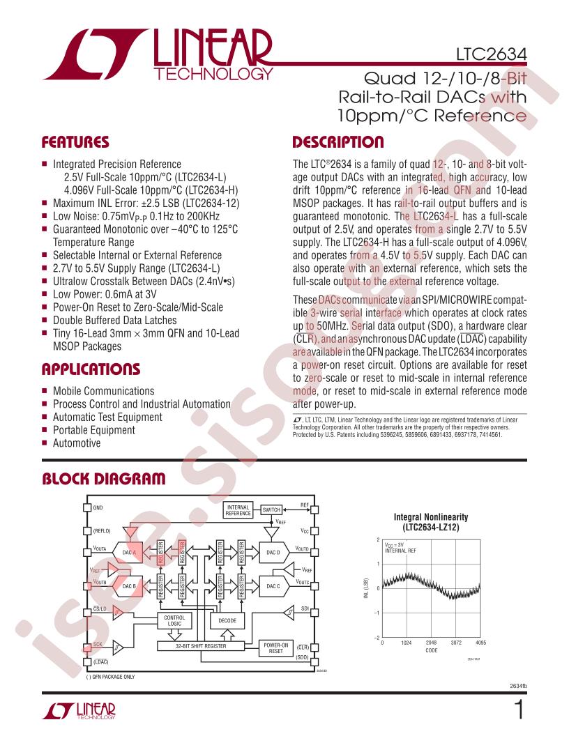 LTC2634IMSE-LMX12TRPBF