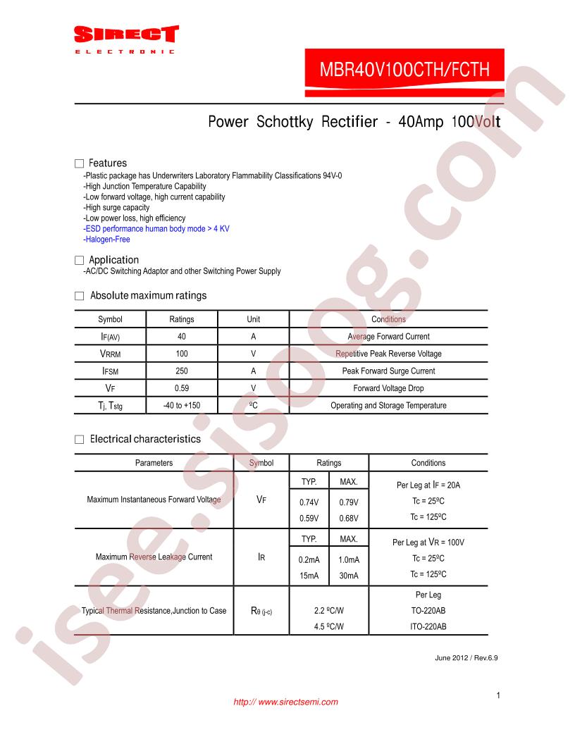 MBR40V100CTH