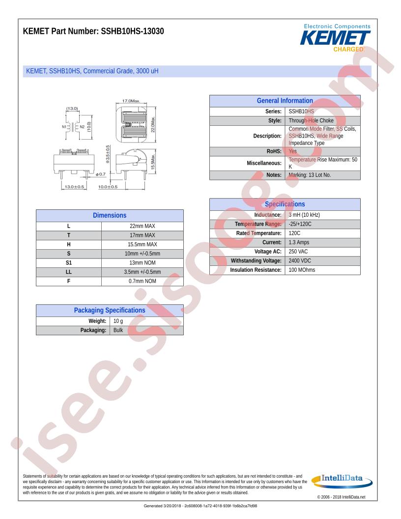 SSHB10HS-13030