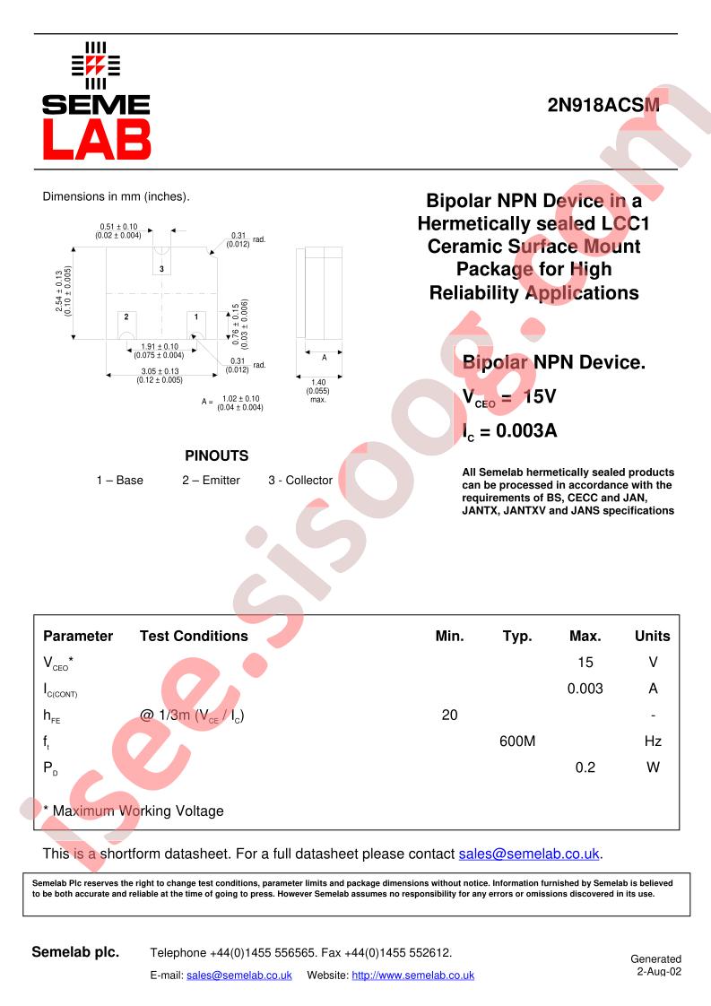 2N918ACSM