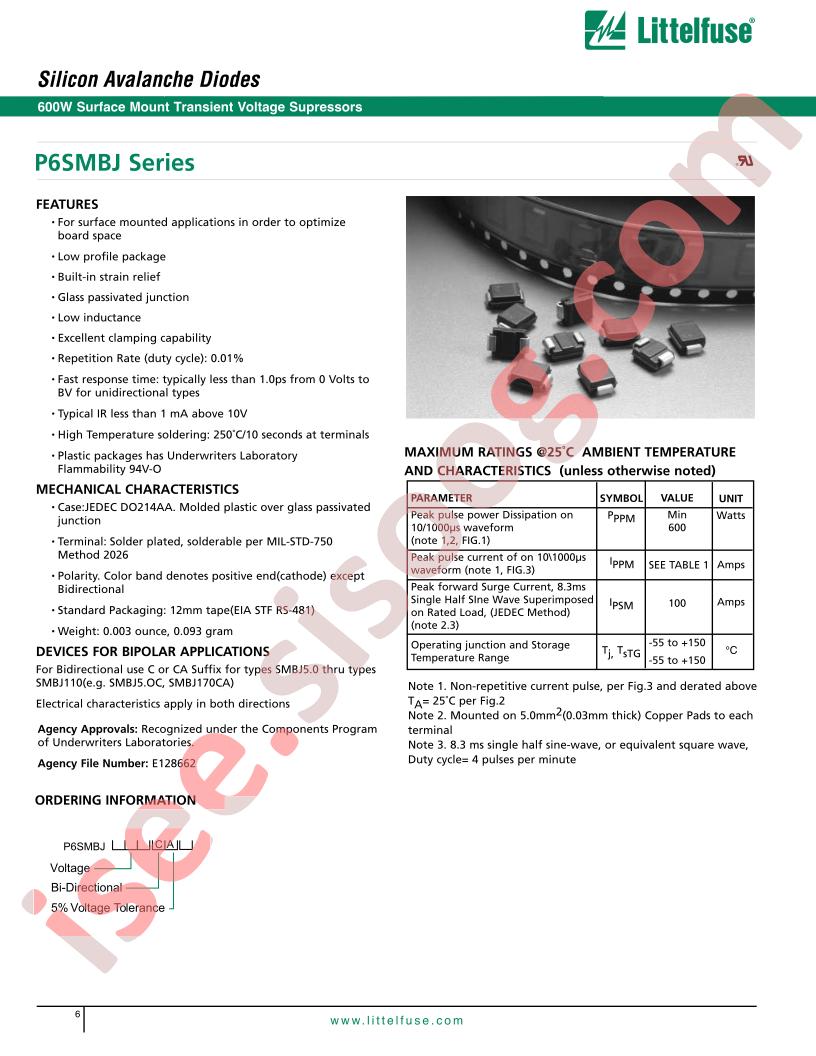 P6SMBJ150CA