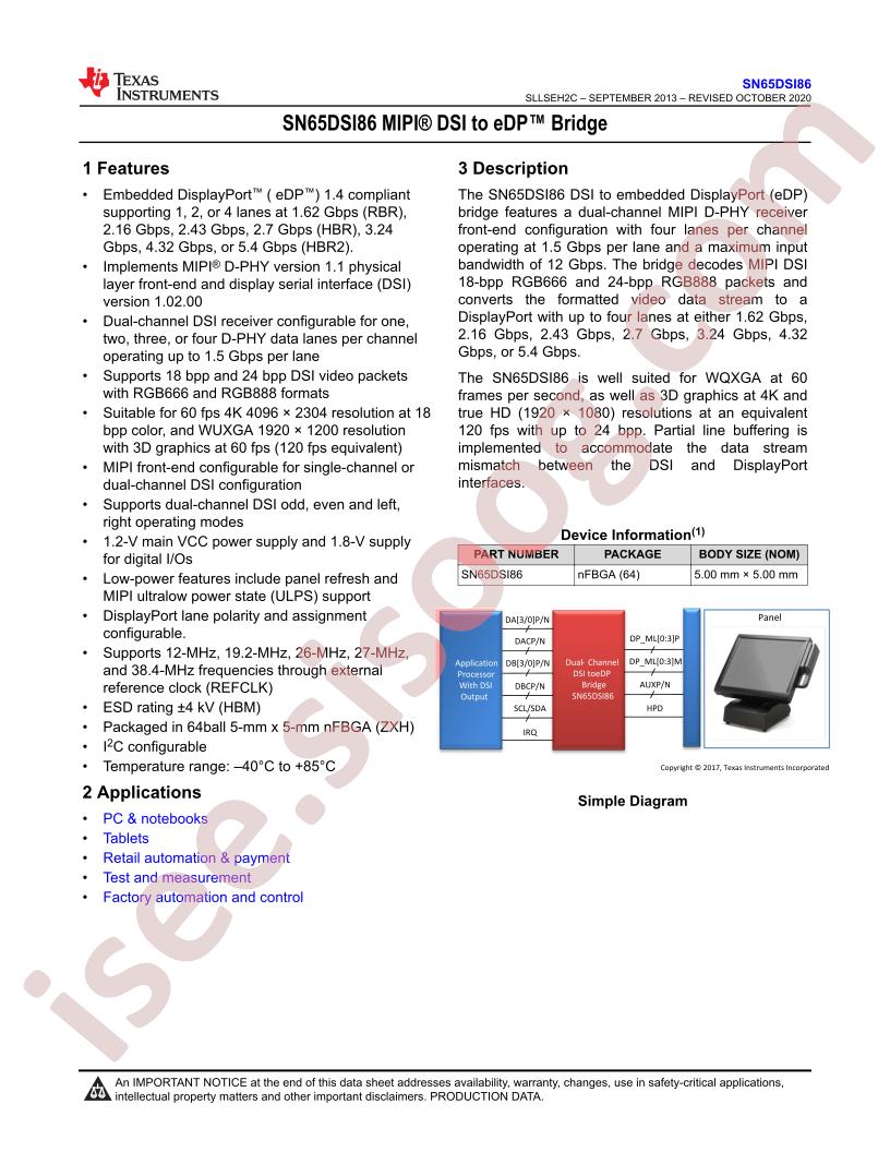 SN65DSI86-Q1