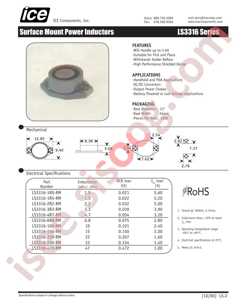 LS3316-100-RM