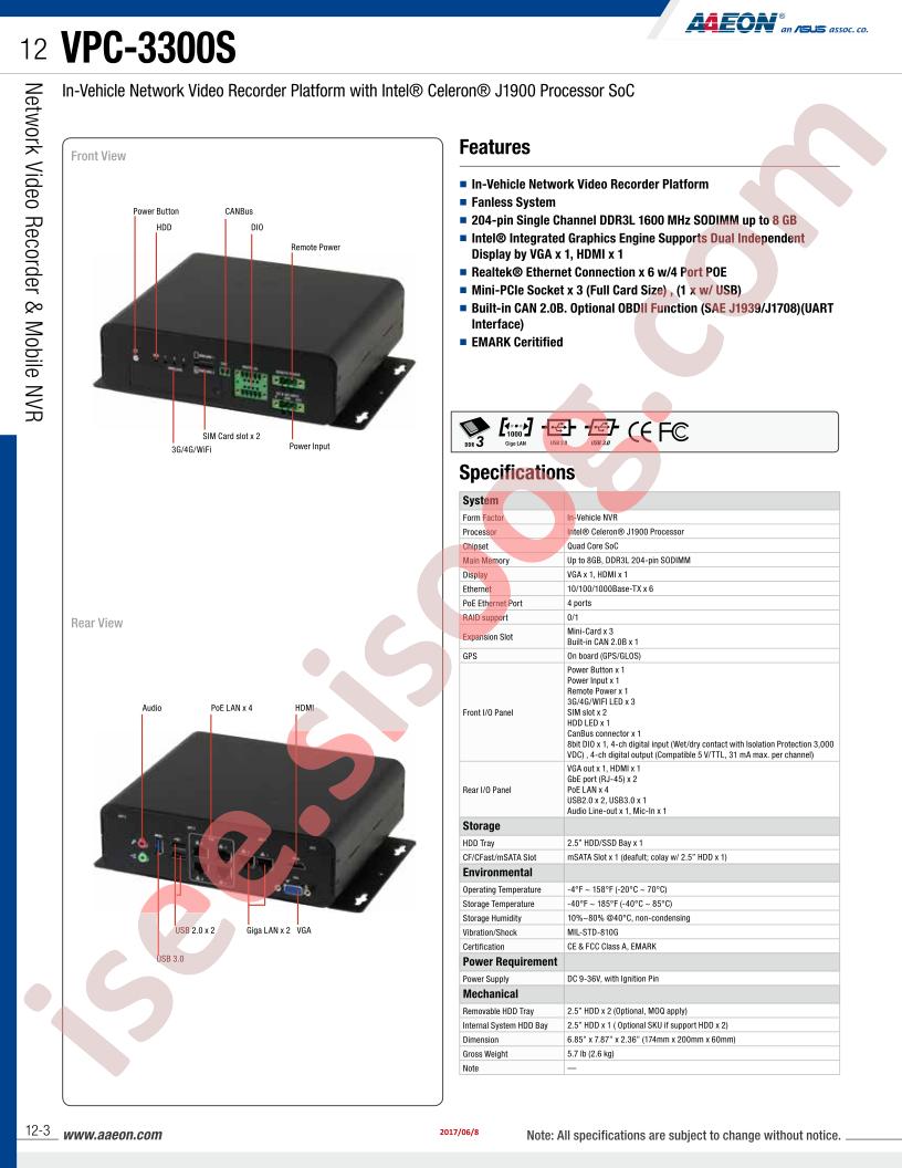 VPC-3300S-I4-A10-W1