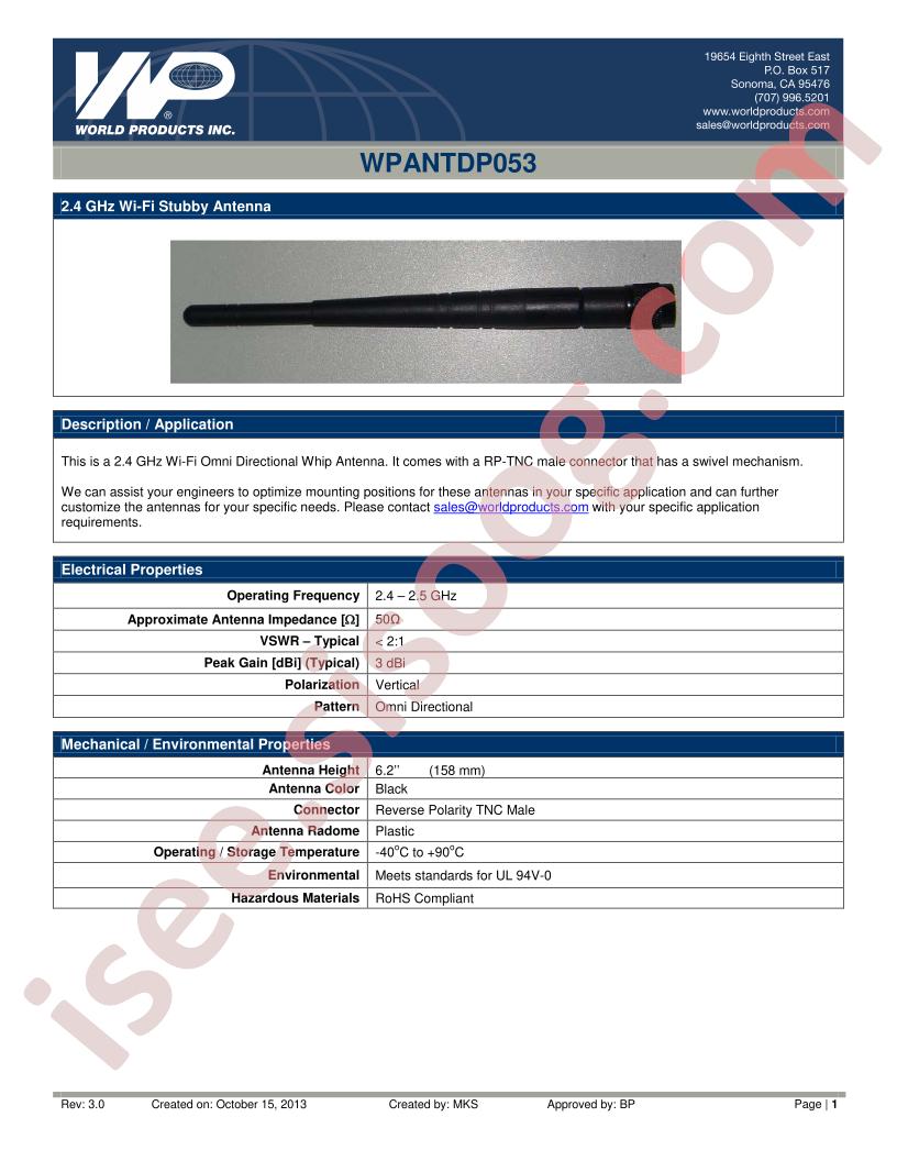 WPANTDP053