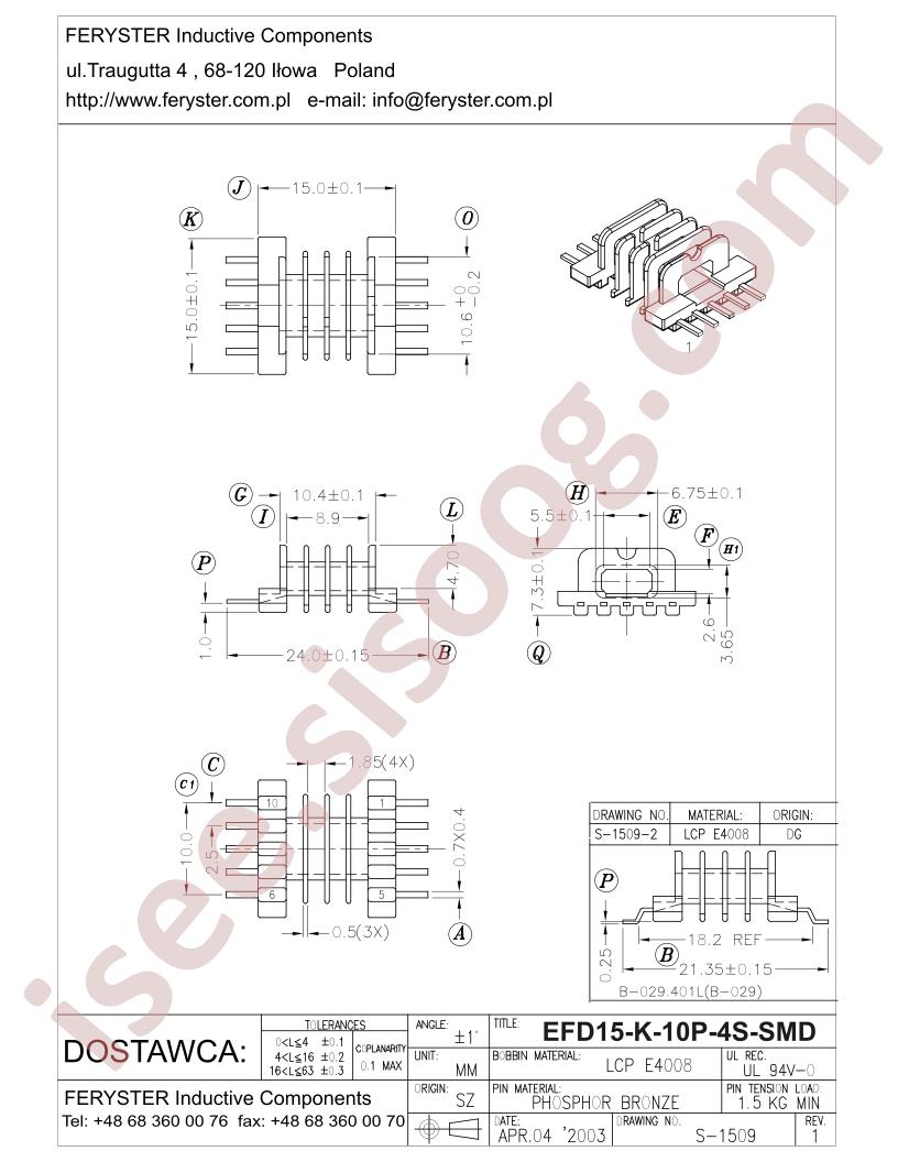 EFD-15-K-10P-4S-SMD