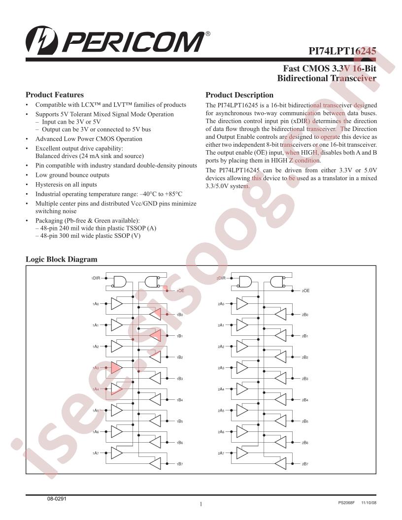 PI74LPT16245CAE