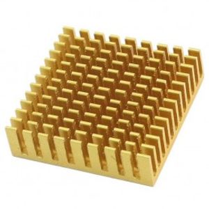 هیت سینک سایز 4x4cm مخصوص المان سردکننده رنگ طلایی