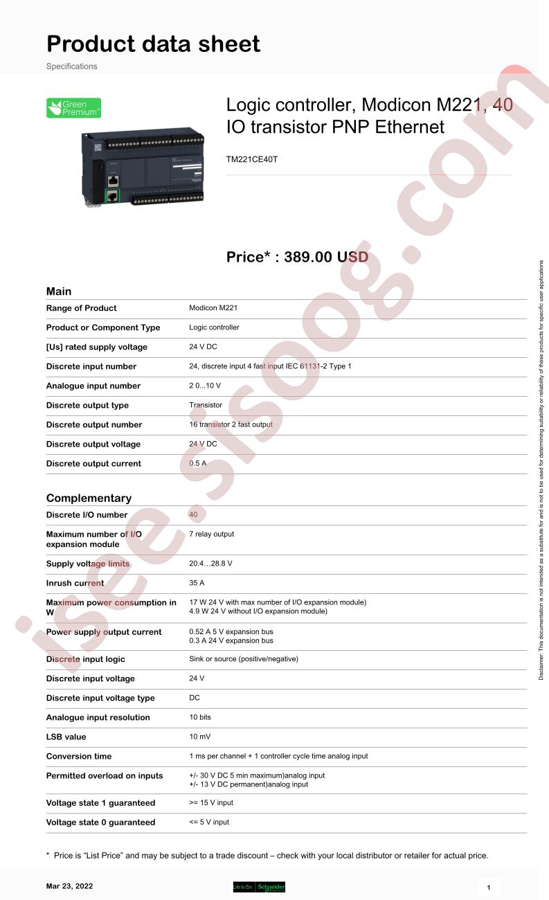 TM221CE40T