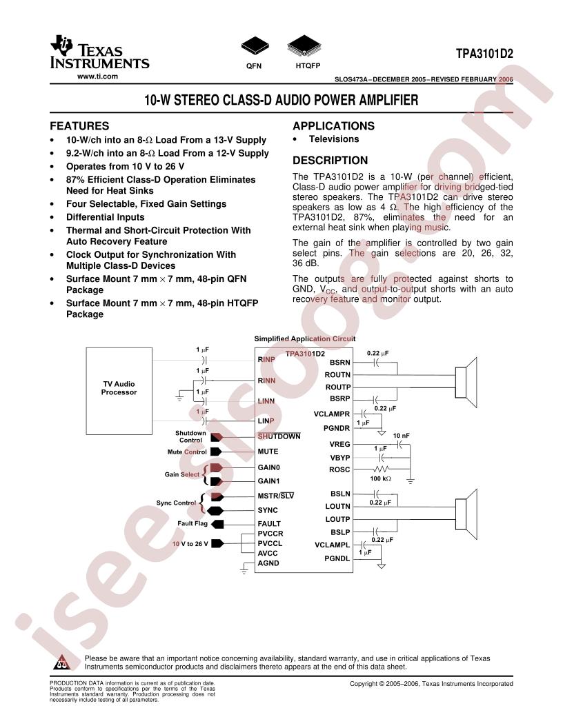 TPA3101D2PHPRG4