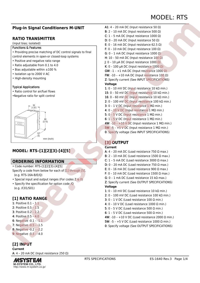 RTS-1A1-C