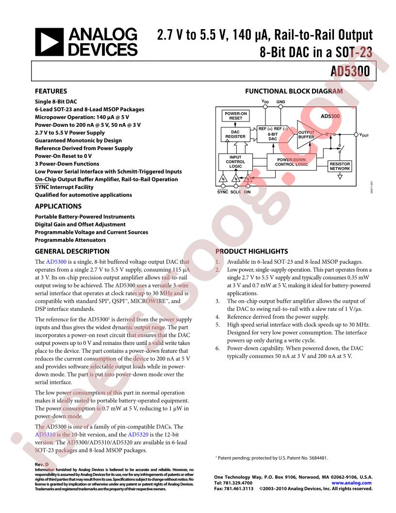 AD5300BRT-REEL