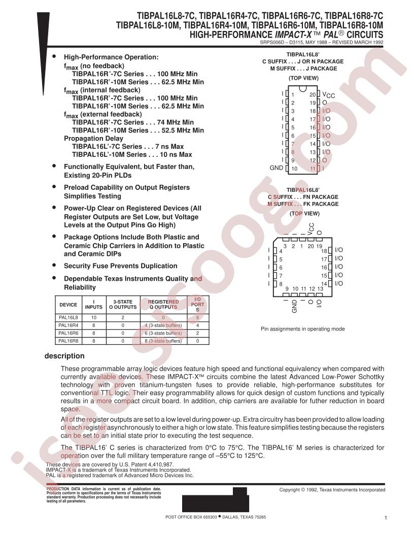 TIBPAL16R8-10MJB