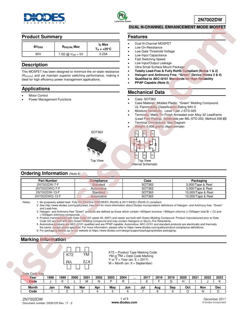 2N7002DW-13-F