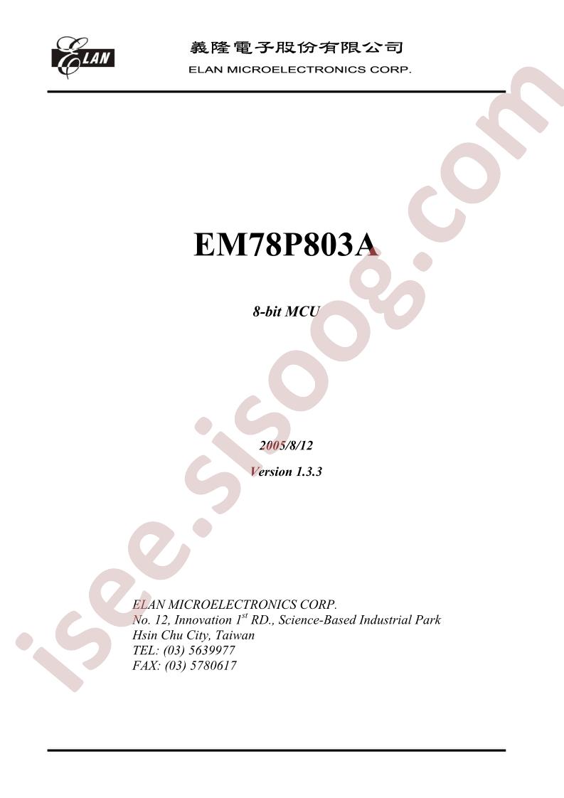 EM78P803A