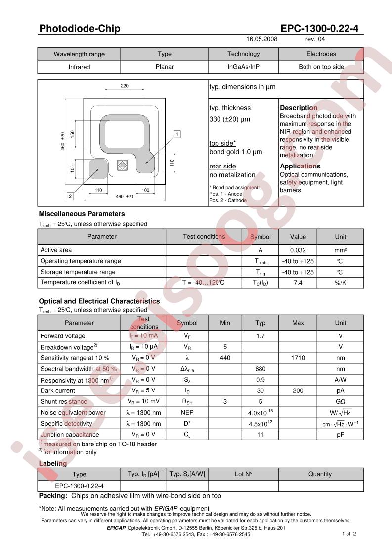 EPC-1300-0.22-4