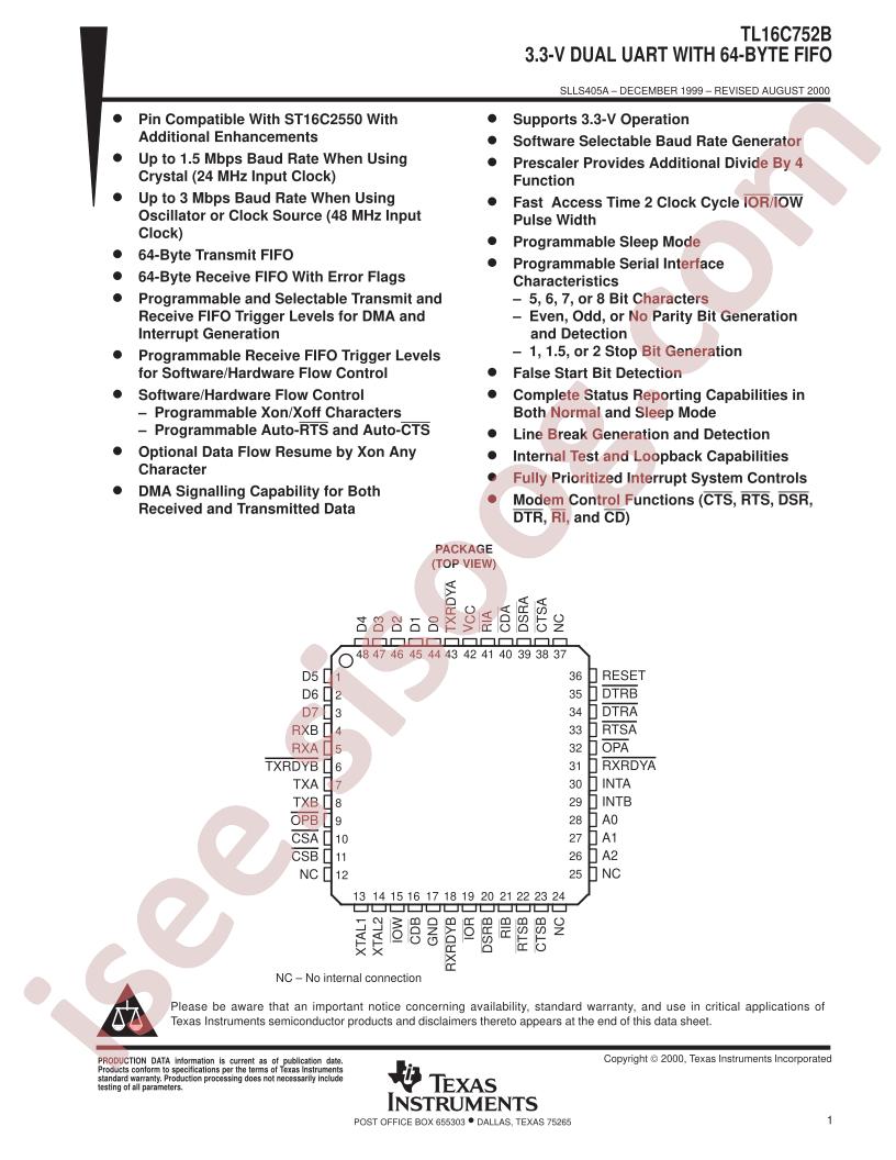 TL16C752BPT