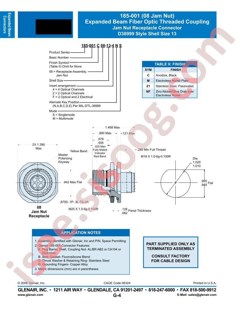 185-001NF08-13-4NS