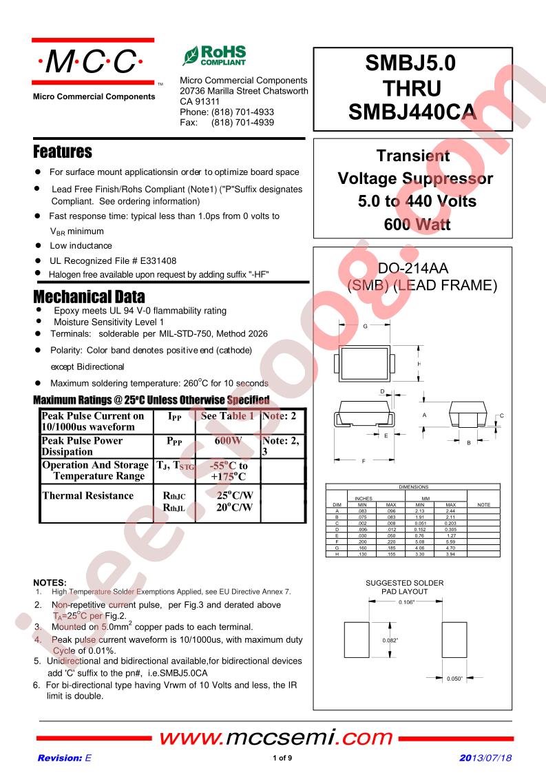 SMBJ170A-TP