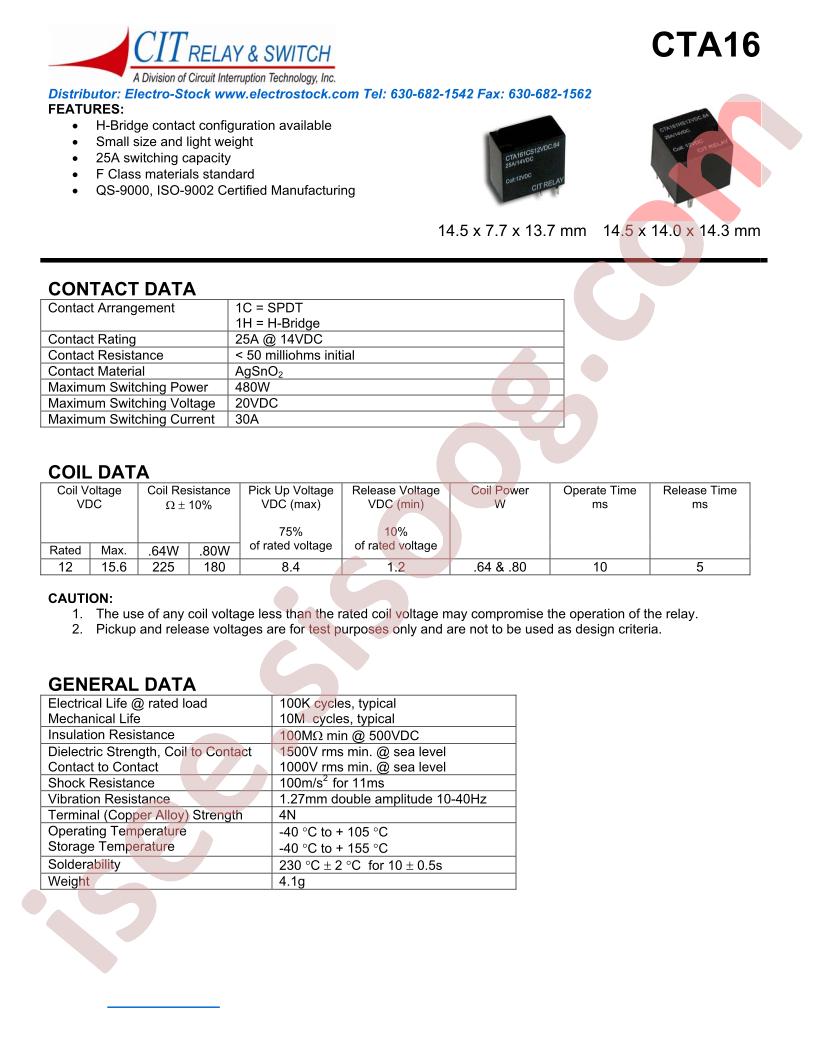 CTA161CS12VDC.80