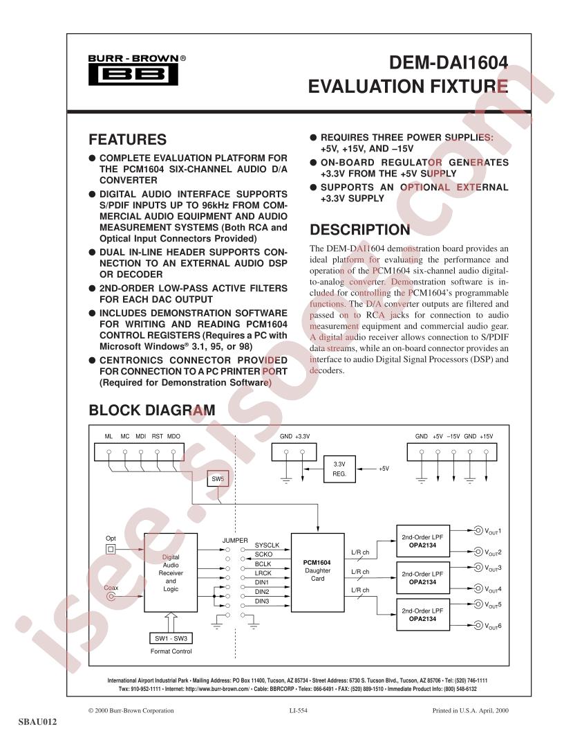 SBAU012