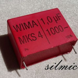 خازن 1 میکرو فاراد 1000 ولت WIMA آلمان سری MKS4 مناسب بای پس و کوپلاژ