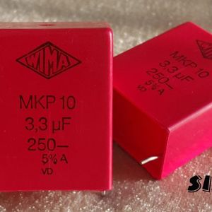 خازن های فرکانس 3.3 میکرو فاراد 250 ولت WIMA آلمان گرید صوتی سری MKP10