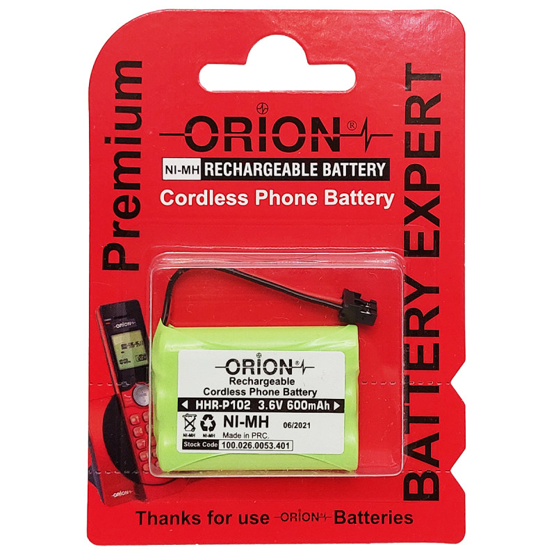 باتری تلفن بی سیم 3.6V مارک اوریون ORION مدل HHR-P102
