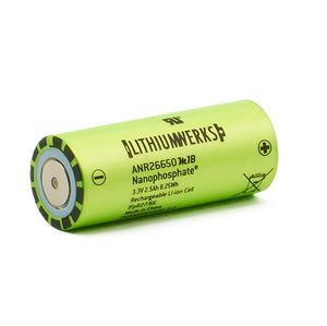 باتری لیتیوم فسفات 3.2v سایز 26650 2500mAh مارک LithiumWerks مدل 20C