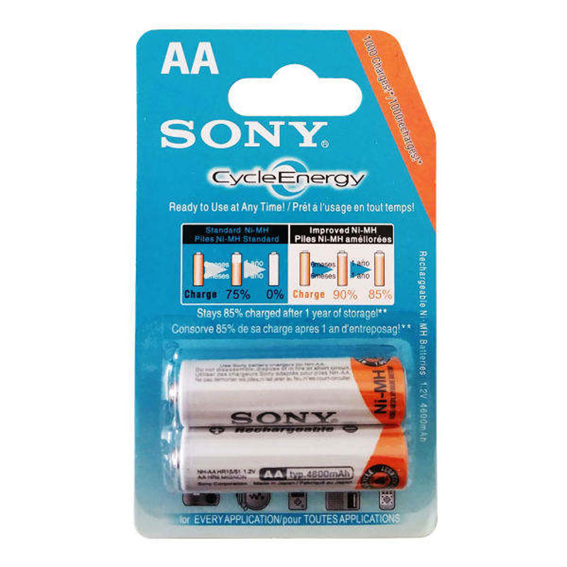 باتری قلمی قابل شارژ 4600mAh دوتایی مارک سونی SONY
