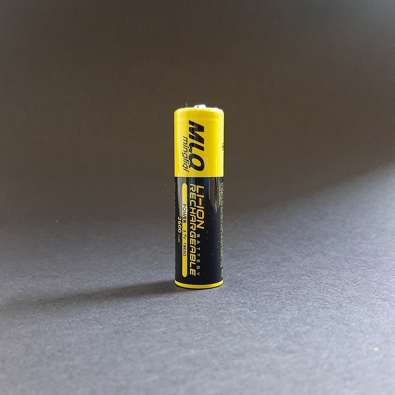 باتری لیتیوم یون 3.7v سایز 18650 2600mAh مارک MLQ نوک دار