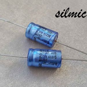 خازن بی پلار 10 میکرو فاراد 40 ولت اکسیال ROE سری EBT های فرکانس و LOW ESR
