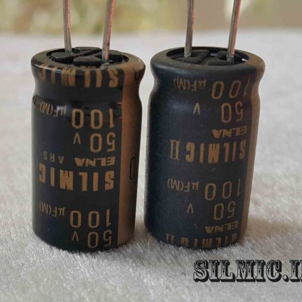 خازن سیلمیک النا 100 میکرو فاراد 50 ولت های گرید صوتی RFS ( SILMICII )