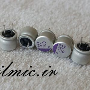 خازن جامد 100 میکرو فاراد 4 ولت SANYO OS-CON ساخت ژاپن سری SEP