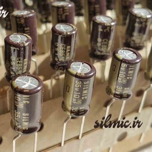 خازن سیلمیک النا 10 میکرو فاراد 35 ولت های گرید صوتی ROS (SILMIC)
