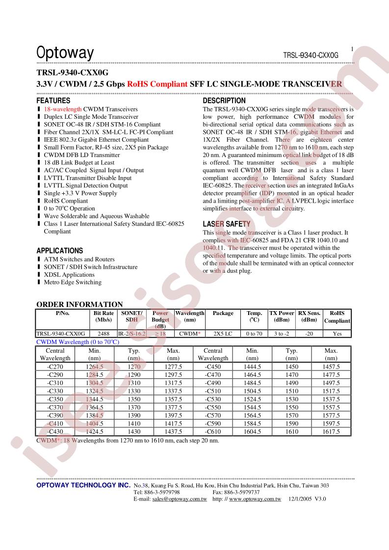 TRSL-9340-CXX0G